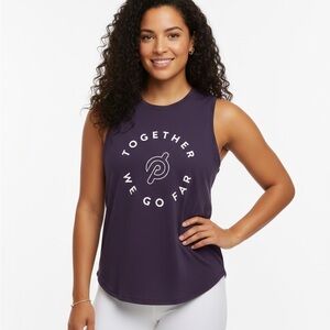 Peloton "Together We Go Far" Purple Muscle Tank Top - Size 1X
